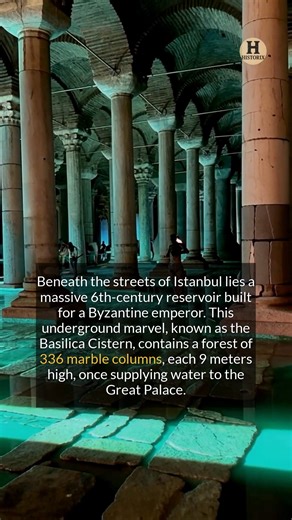 80K views · 1K reactions | Beneath Istanbul lies a 6th-century underground palace built to supply water to a Byzantine emperor. #history #ancienthistory #archaeology | Historix | Facebook