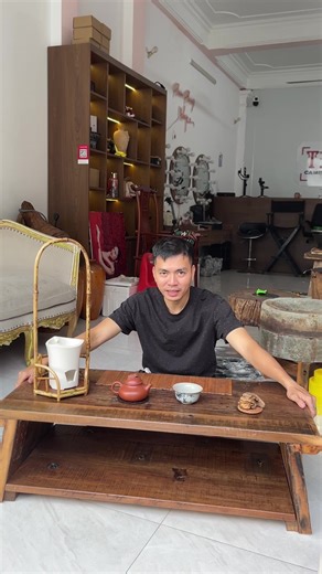 mẫu bàn trà bệt cho các chị em #mặtbànlũa #bàntrà #gỗlũa #bàntràgỗtàuthuyền #tràđạo