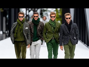 CHANEL Fall/Winter 2025/26 Collection | Olive Green & Charcoal Tweed Modern Menswear