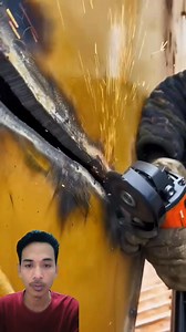 Repair boom excavator retak dengan teknik pada video #alatberat #excavator #repair #boom | Ilham Hamzah