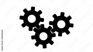 Rotating Gear Wheel Animation Representing Mechanical Engineering, Industrial Machinery, and Technical Operations in Precision Engineering and Manufacturing
