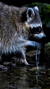 El mapache moja su comida porque el agua aumenta la sensibilidad de sus patas, permitiéndole identificar mejor lo que va a comer usando el tacto. #animales | Curio Cuy