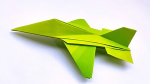 Homemade paper toy jet plane - Handmade cool jet fighter airplane - DIY school project ideas using paper #Crafts #OrigamiJet #PaperPlane | DIY And Paper Crafts