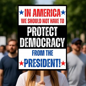 No Kings Protest Sign, Protect Democracy, Anti Trump Sign, Political Activist Poster, Rally Sign, Resist Fascism Protest Poster Sign - Etsy