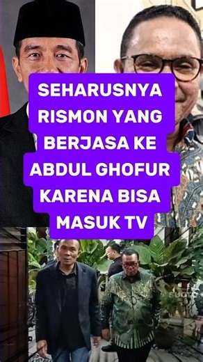 IT SHOULD BE RISMON WHO MADE A SERVICE TO ABDUL GHOFUR BECAUSE HE WAS ABLE TO PUT HIM ON TV #fypv...