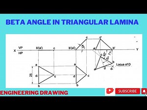 Beta angle problem in Triangular lamina Engineering Graphics/ Engineering Visualization