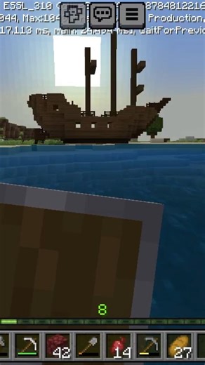 Minecraft survival series ka sabse Crezy 🚢 ship #short #minecraft #viral #ship