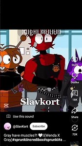 Gray Have muscles!?🤍(Wenda x Gray)#sprunkiincredibox