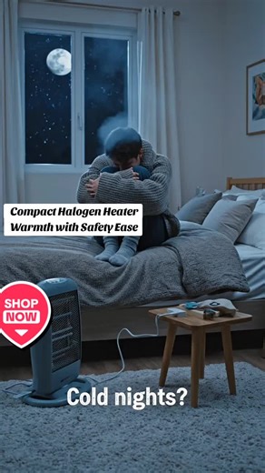 Staywarm 1.2kw 3-Bar Compact Halogen Heater, 3 Heat Settings, Safety Tip-Over Switch, Oscillation,#tiktokshop #heater