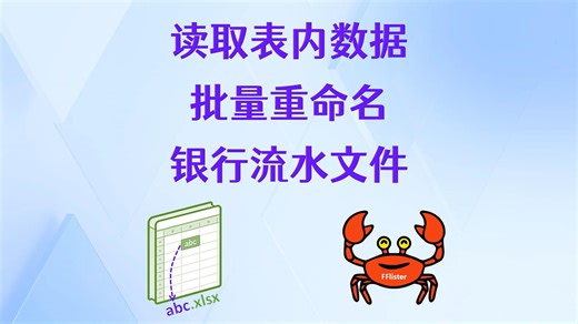 读取表内数据批量重命名银行流水文件 - FFlister