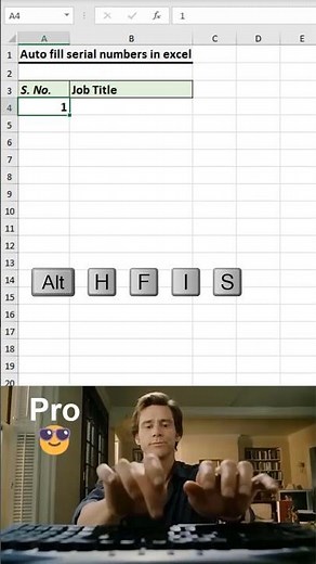 Auto fill serial numbers in excel using this shortcut! 💯 #excel #shortcut