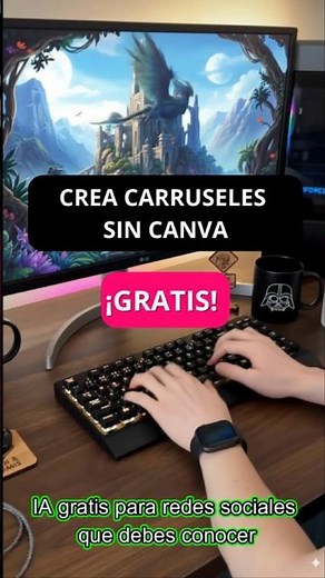Crear Carrusel para Instagram SIN CANVA, SIN PHOTOSHOP. #shorts #ia #Diseño