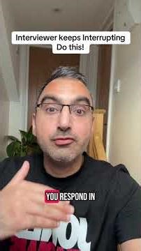 If the interviewer keeps interrupting do this! #jobinterview #interviewpreparation