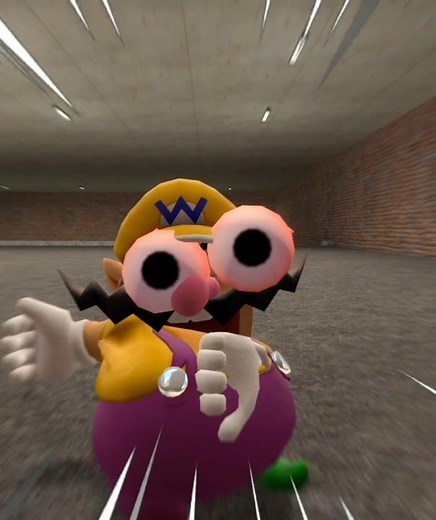 Wario dies after looking in the mirror and exploding in fear