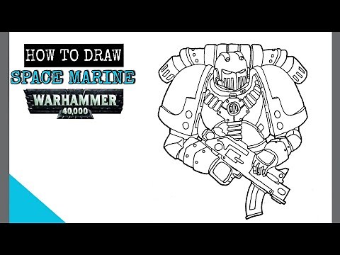 How to Draw a Space Marine - Warhammer 40000: Darktide