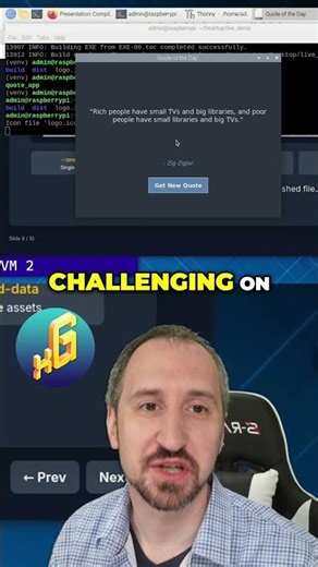 Raspberry Pi Python: Easy Setup & Martin Luther King Quote #shorts