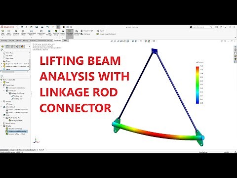 LIFTING BEAM ANALYSIS SOLIDWORKS 2022 WITH LINKAGE ROD CONNECTOR