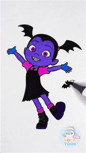 🎨✨ Glittery Reverse Magic with Vampirina!