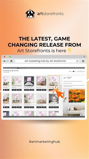 How Art Storefronts, Art Marketing Hub is going to change the game yet again for artists and photographers by making it easier and faster than ever to grow your audience and sell your work online. Interested to learn more? Book a Demo ☎️ | Art Storefronts