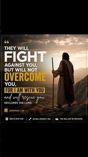 Jeremiah 1:19 | God Is With You – You Will Not Be Defeated ✝️🔥 Powerful Bible Verse