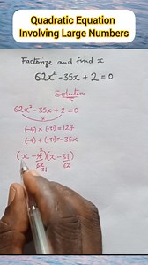 Factorizing Quadratic Equation involving Large Numbers #educational #mathematics #students #Factorisation #quadratic | Table of Knowledge TV