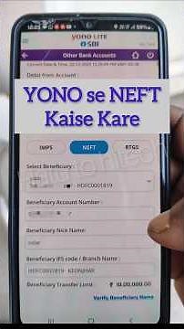 YONO se NEFT kaise kare | how to transfer transfer money in yono sbi lite