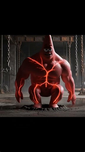 SpongeBob and Patrick are showing off their strength. #spongebob #gym #fighting #muscle #fitness