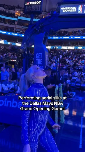 NBA grand opening aerial silk performance with the Dallas Mavericks! What a way to kick off the season! | Grace Good