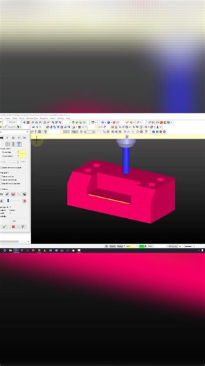 Chamfer Between two vertical walls #shorts #mastercam