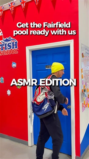 ASMR: Get the Fairfield pool ready with us! 🤫 #asmr #sounds #satisfyingvideo