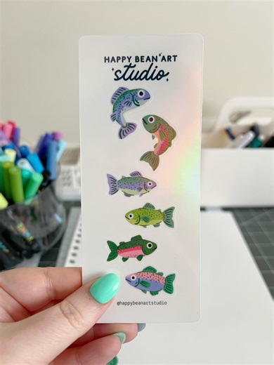 Fish Stickers | Salmon Trout Bass | 3x6inch Waterproof Vinyl Sticker Sheet - Etsy