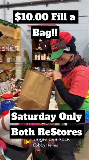 5K views · 44 reactions | ✨ Holiday Decor Blowout! ✨ Fill a bag with festive Holiday Décor for just $10.00!  Stock up on ornaments, garlands, and seasonal cheer at an unbeatable price. ❗ Note: Market white-tagged items are excluded from this offer.  Hurry in—while supplies last!  Visit us at the Omaha ReStores and make your home sparkle for the holidays. | Habitat Omaha ReStore | Facebook