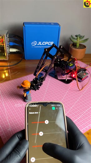SriTu Hobby on Instagram: "WIFI Controlled Robot Arm with ESP32 In this project, we will learn how to make a WiFi-controlled robot arm using the ESP32 board. #JLCPCB #ESP32 #ESP32_Projects #ESP32_Tutorials #Robot_Arm #Robotic #robot #ESP32_board #WIFI #electronicprojects #electronictutorials #srituhobby #sritu_hobby #SriTu_Hobby_App #SriTu_Hobby_Shop"