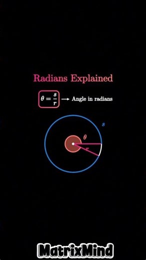 "Radians Explained Simply | Understanding Angles in Circles"🧠🧠#maths #mathexplained #matrixmind