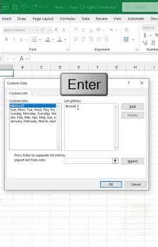 Add a New Custom List in Microsoft Excel
