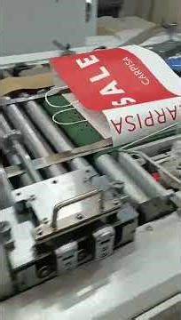 Automatic Sheet-Fed Block Bottom Handle Shopping Paper Bag Making Machine #paperbagmachine