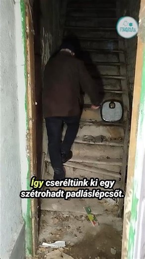 Szétrohadt padláslépcső csere – így oldottuk meg biztonságosan