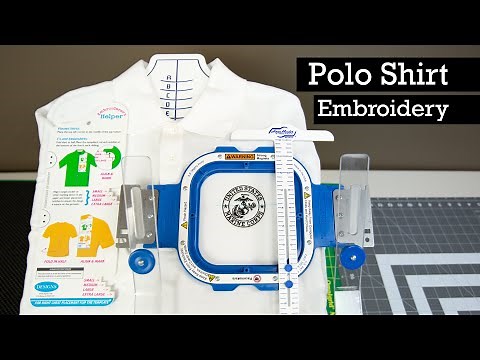 Polo Shirt Hooping and Embroidery (Ricoma MT1501 and Mighty Hoops)