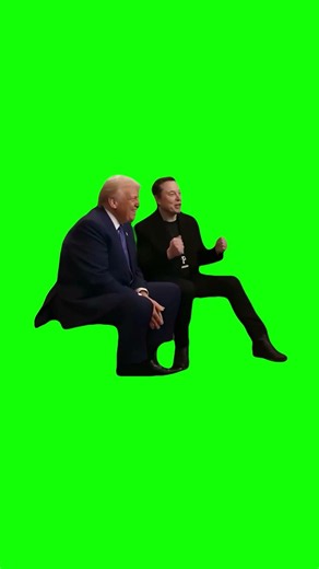 Donald Trump Annoyed by Elon Musk meme - Green Screen