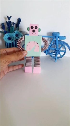 Cute Paper Robot 🤖| #papercraft #robot #diy #craft #handmade #craftideas #trend #viralshorts #shorts