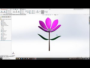 How to draw the flower in solidworks