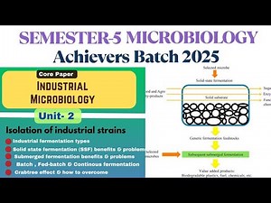 Solid state fermentation | Submerged fermentation | Continous, Batch & Fed-batch fermentation |