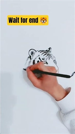 How to make a tiger 🐯 #shorts #art #drawing