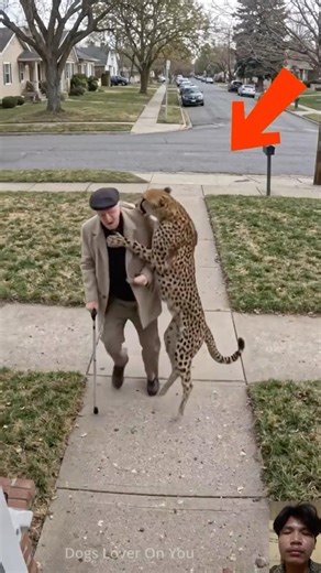 Cheetah Attacks Elderly Man! You Won't Believe Who Saves Him! 🐕‍🦺 #herodog #rescue #shorts