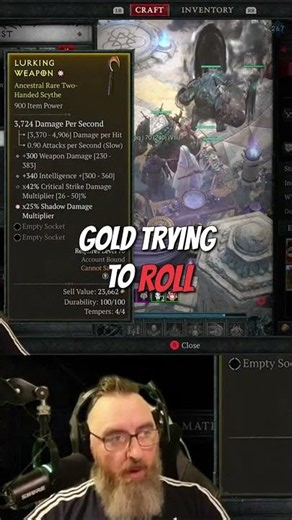 4 Billion Gold just to get ONE roll! #shorts #diablo4 #live