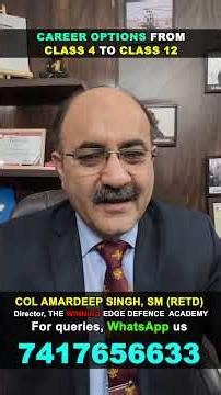 Career options from class 4 to class 12 Students | Sainik School, RIMC, RMS, NDA, JEE, NEET 2026