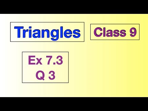 Ex 7.3 Q3 Class 9 Triangles Chapter 7 NCERT CBSE PSEB Maths Rationalised Book