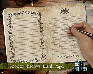 Book of Shadows Blank Pages • Magic • Wicca • Journal Pages • Grimoire • Book of Spells • Antique Pages - Etsy