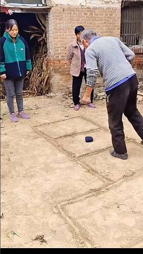 Amazing hopscotch trick with feet traditional village game skills ✅ #Shorts #hopscotch #skills