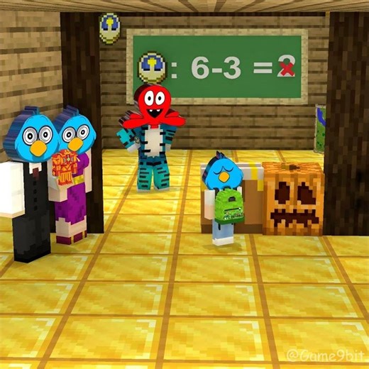 Sprunki Sleepy Bird passes the math test to come back home with his parents! 🎉